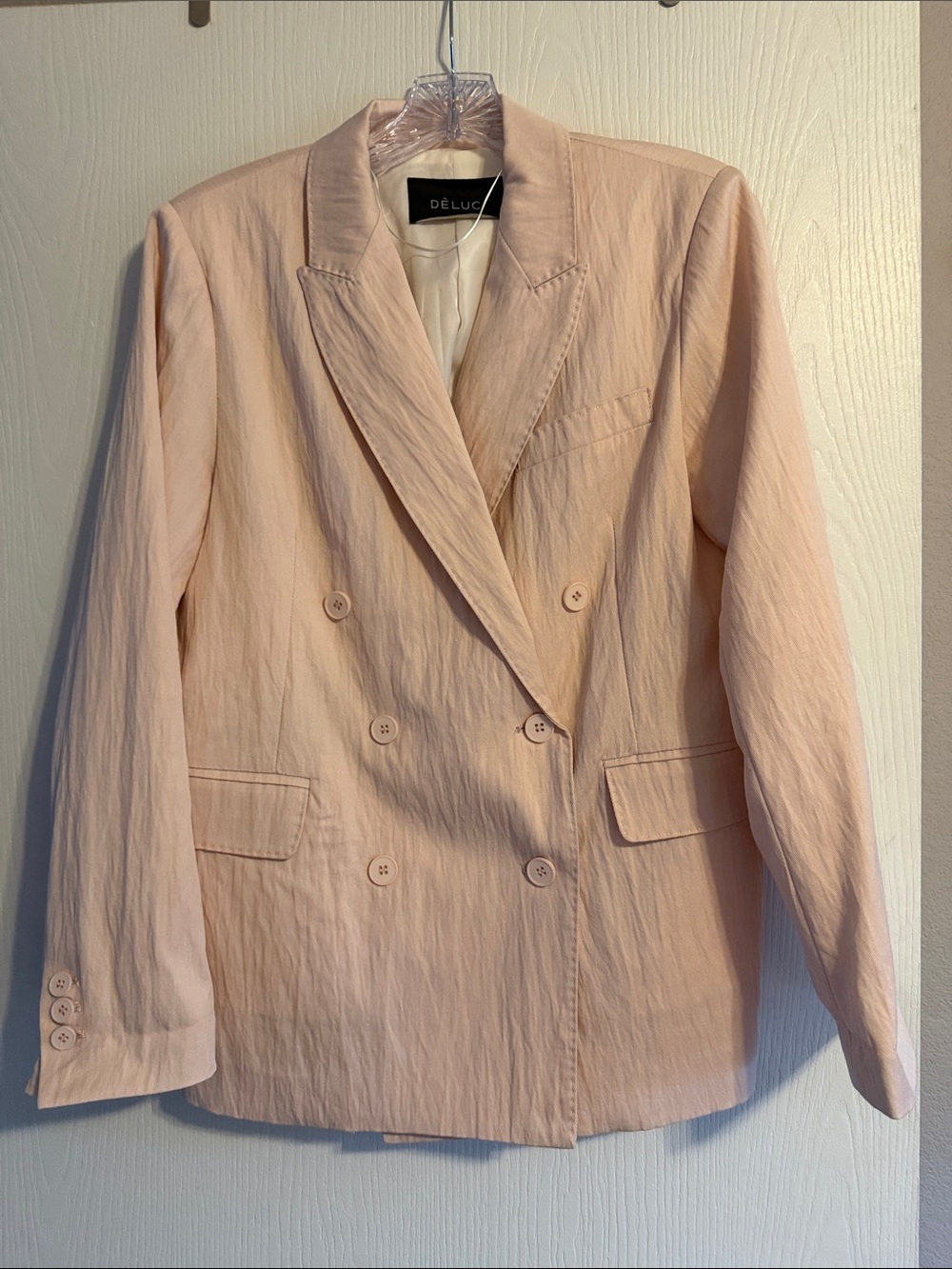 Deluc Blush Pink Double-Breasted Women's Blazer